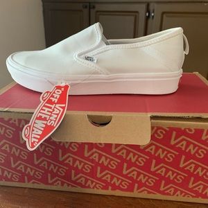 BNWT White Vans ComfyCush Slip Ons